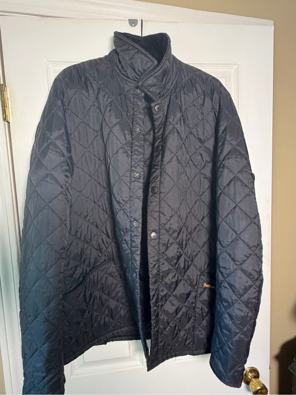 Barbour Heritage Liddesdale Quilted Jacket Black XXL MQU0240 Corduroy Collar